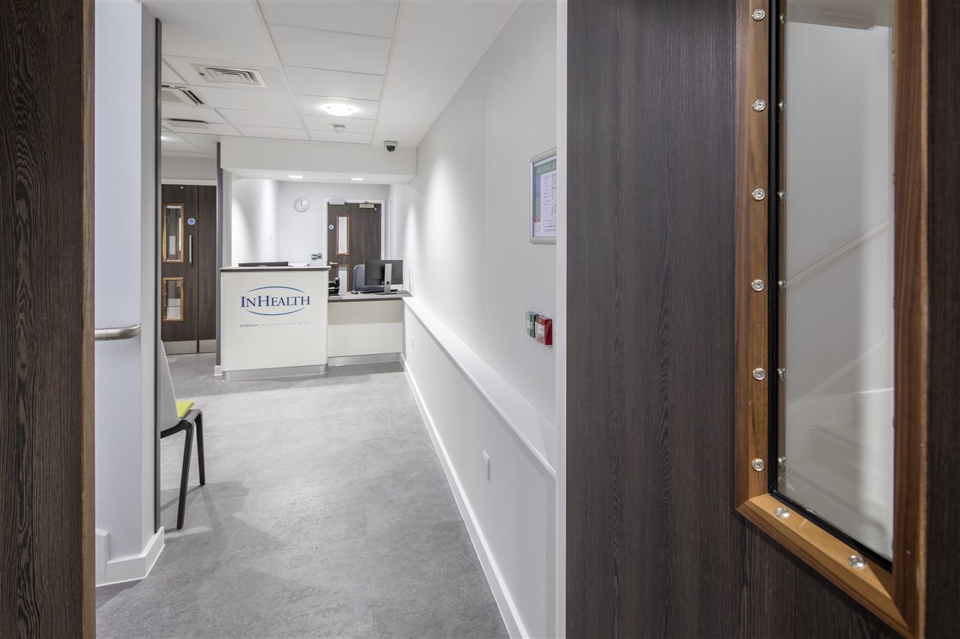 Internal corridor serving the imaging suites
